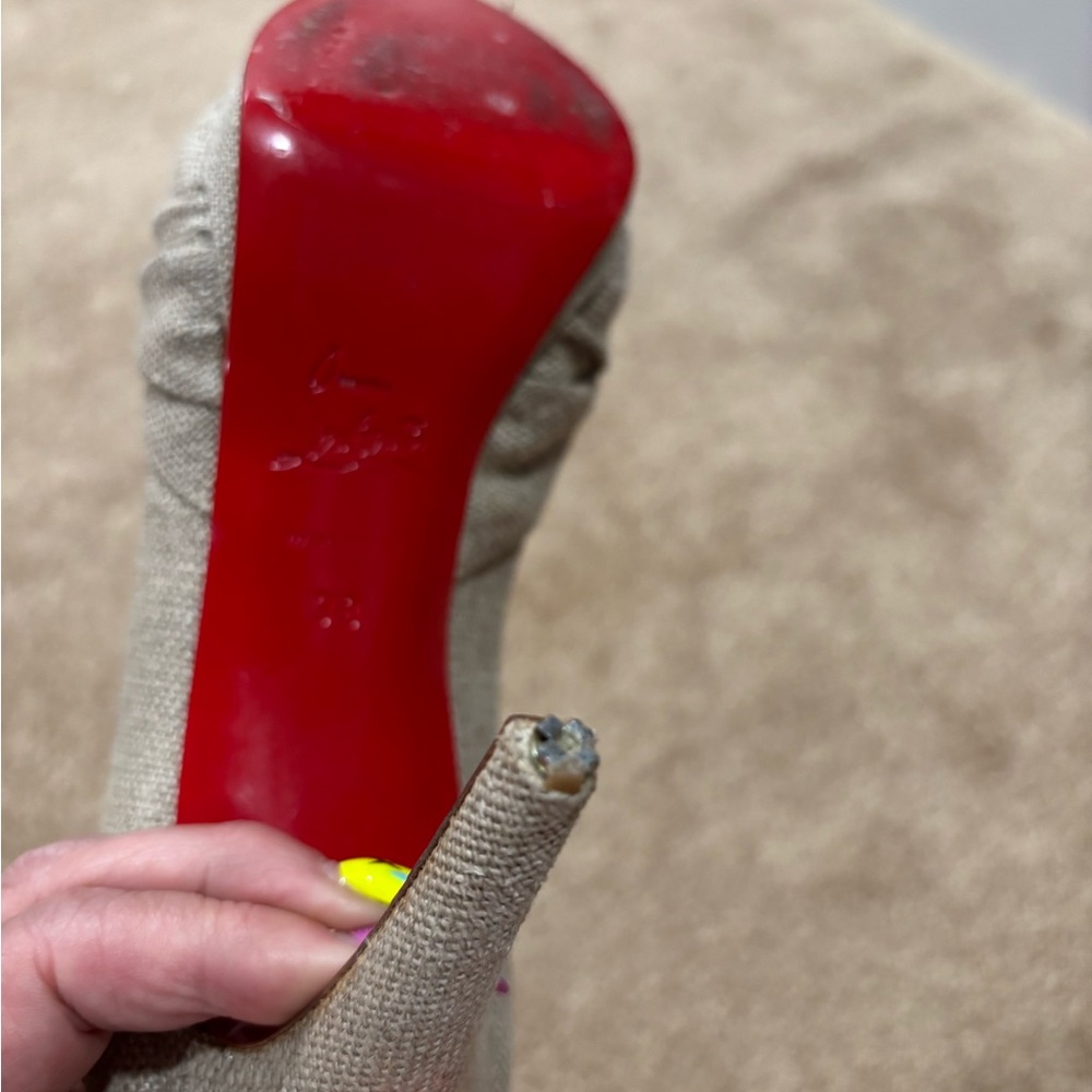 Christian Louboutin Tan High Heel Shoes - Picture 5 of 8